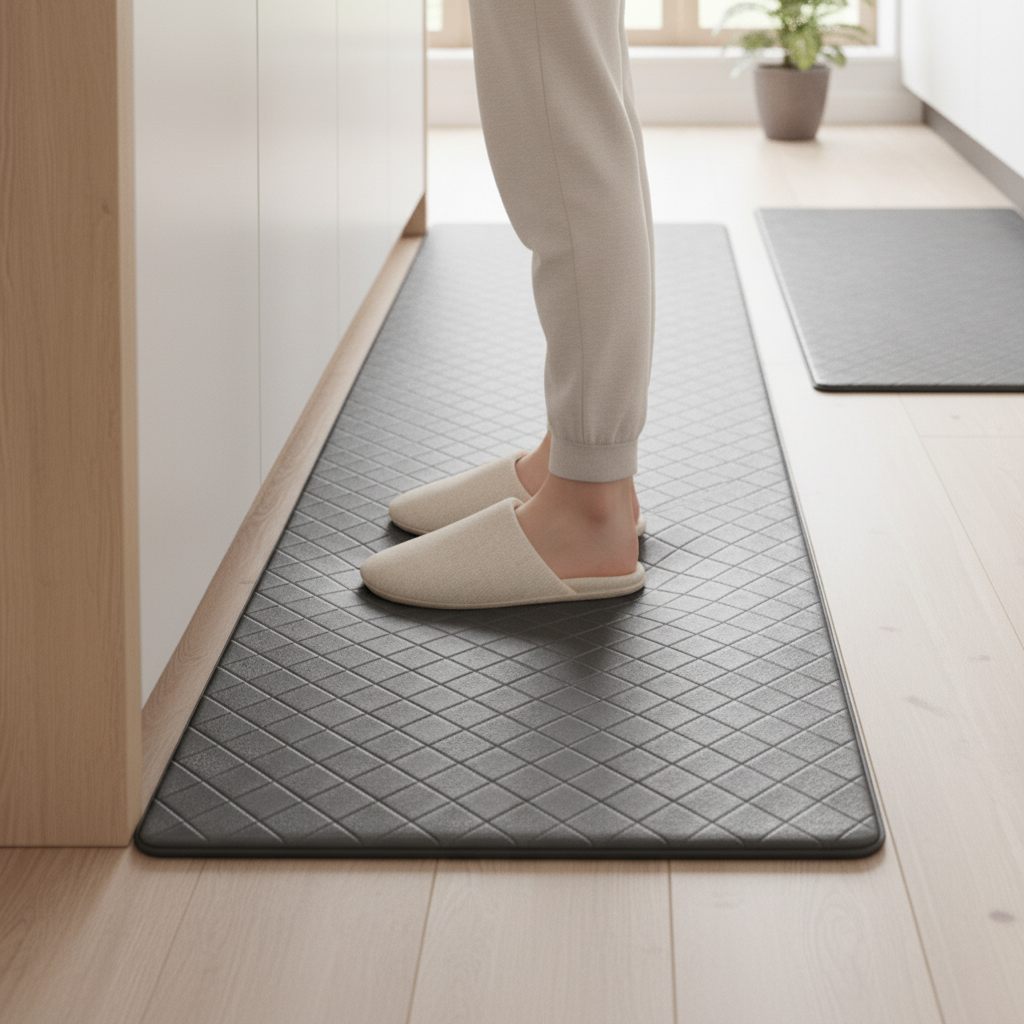 Gepolsterte Anti-Ermüdungs-Küchenmatte mit rutschfester Unterseite