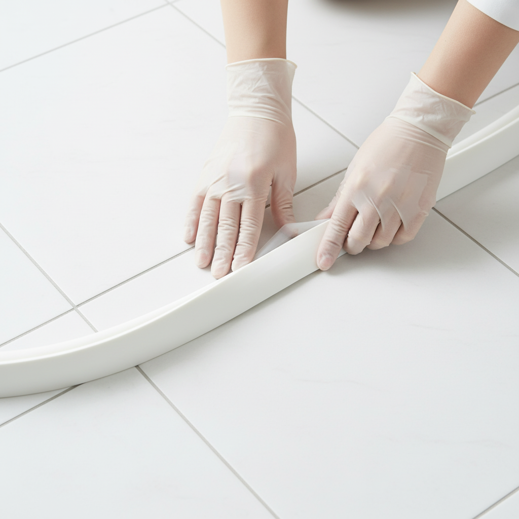 Selbstklebender Silikon Boden-Wasserstopp für Bad & Dusche