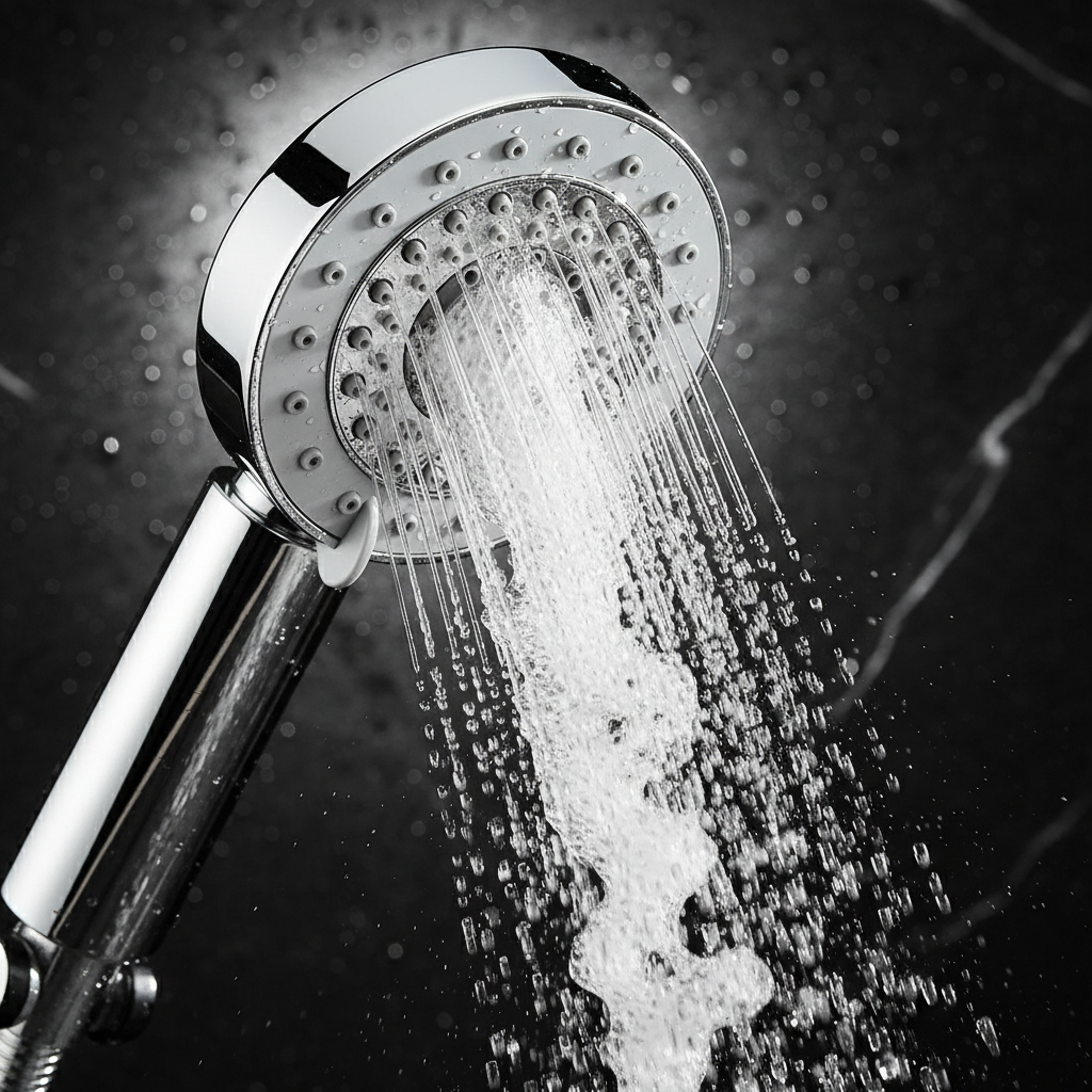 Doppelseitiger Hochdruck-Duschkopf mit Seifenspender