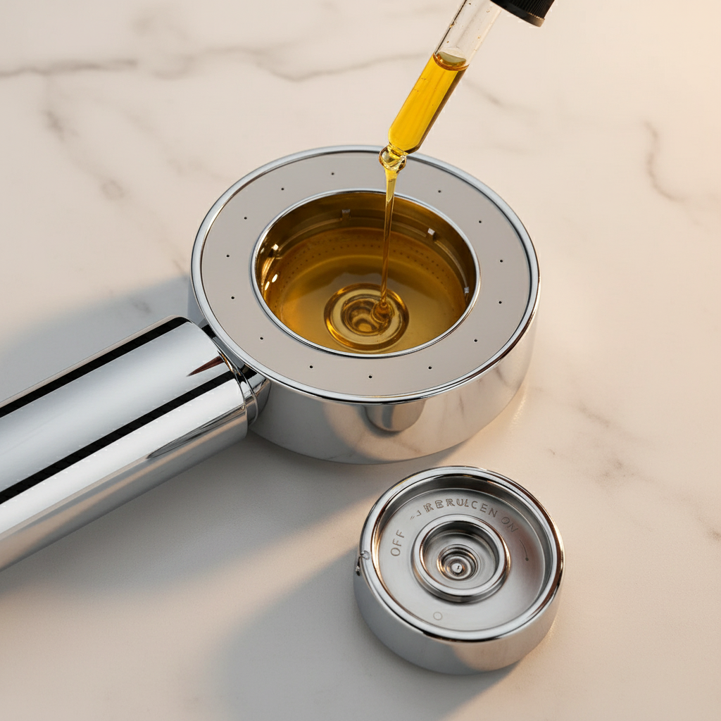 Doppelseitiger Hochdruck-Duschkopf mit Seifenspender