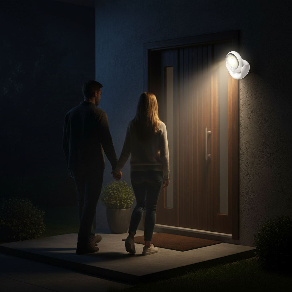 Kabellose wetterfeste LED-Sicherheitslampe 450 Lumen mit Bewegungsmelder & Timer