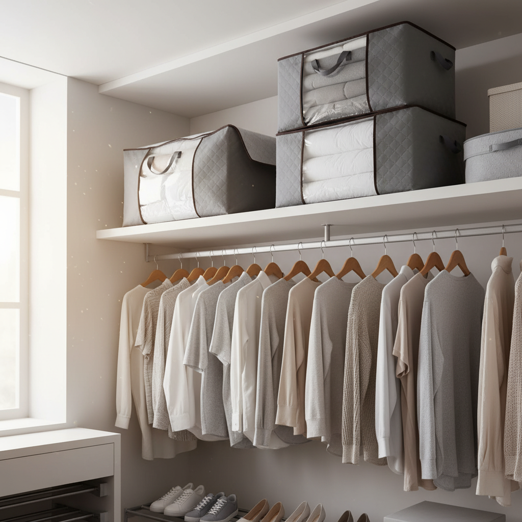 Hochwertige faltbare Aufbewahrungstasche für Kleidung & Decken