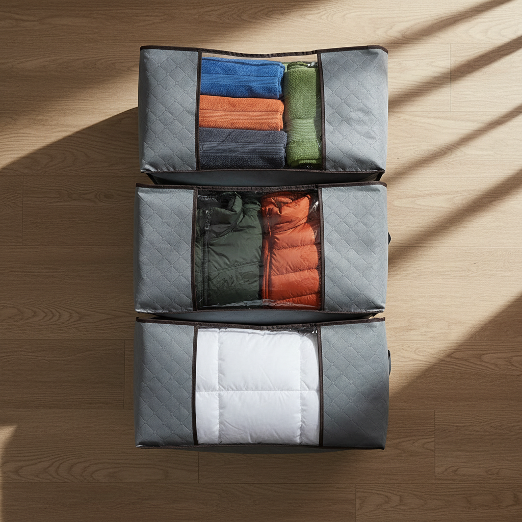 Hochwertige faltbare Aufbewahrungstasche für Kleidung & Decken