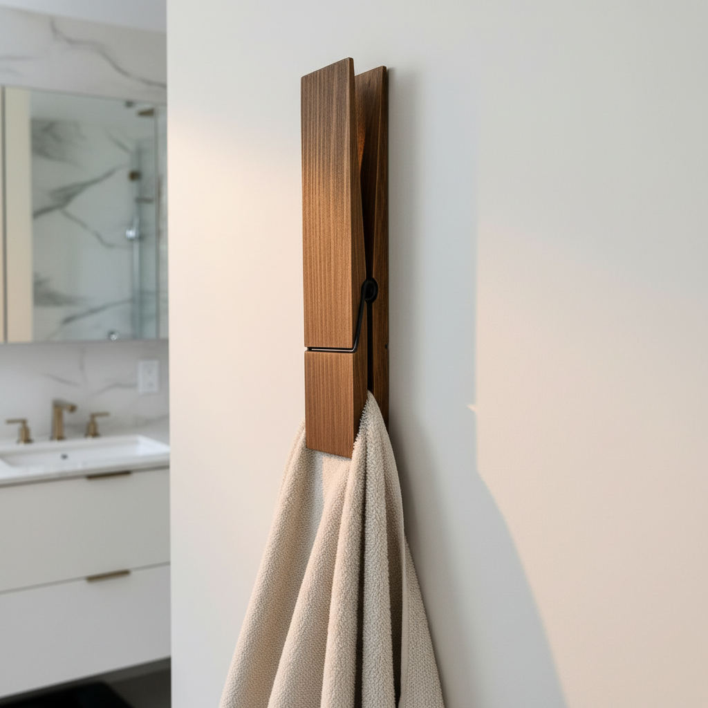 Handtuchhalter aus Holz TowelClip