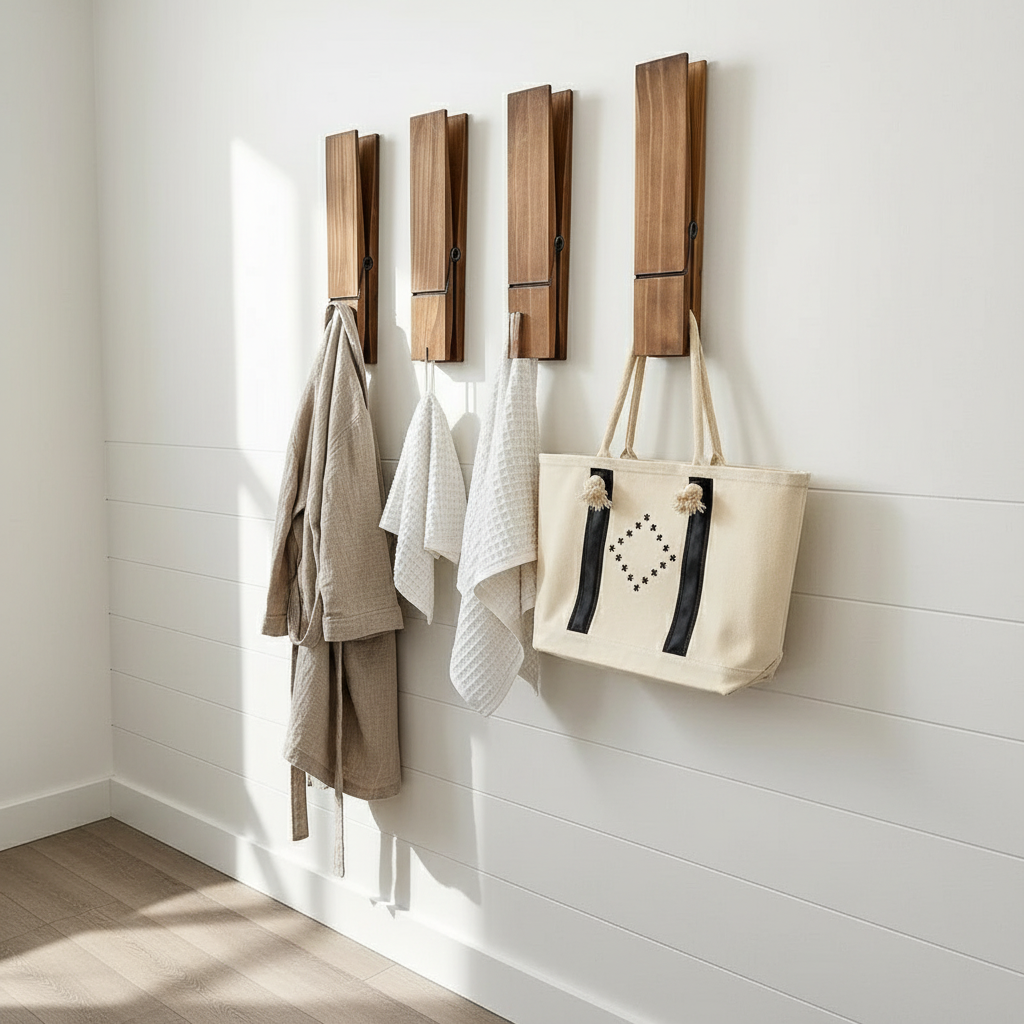 Handtuchhalter aus Holz TowelClip