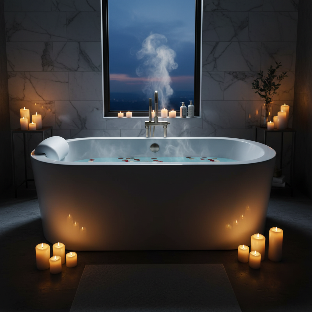 Premium wasserdichtes Badekissen – Luxesoak Nacken‑ und Kopfstütze