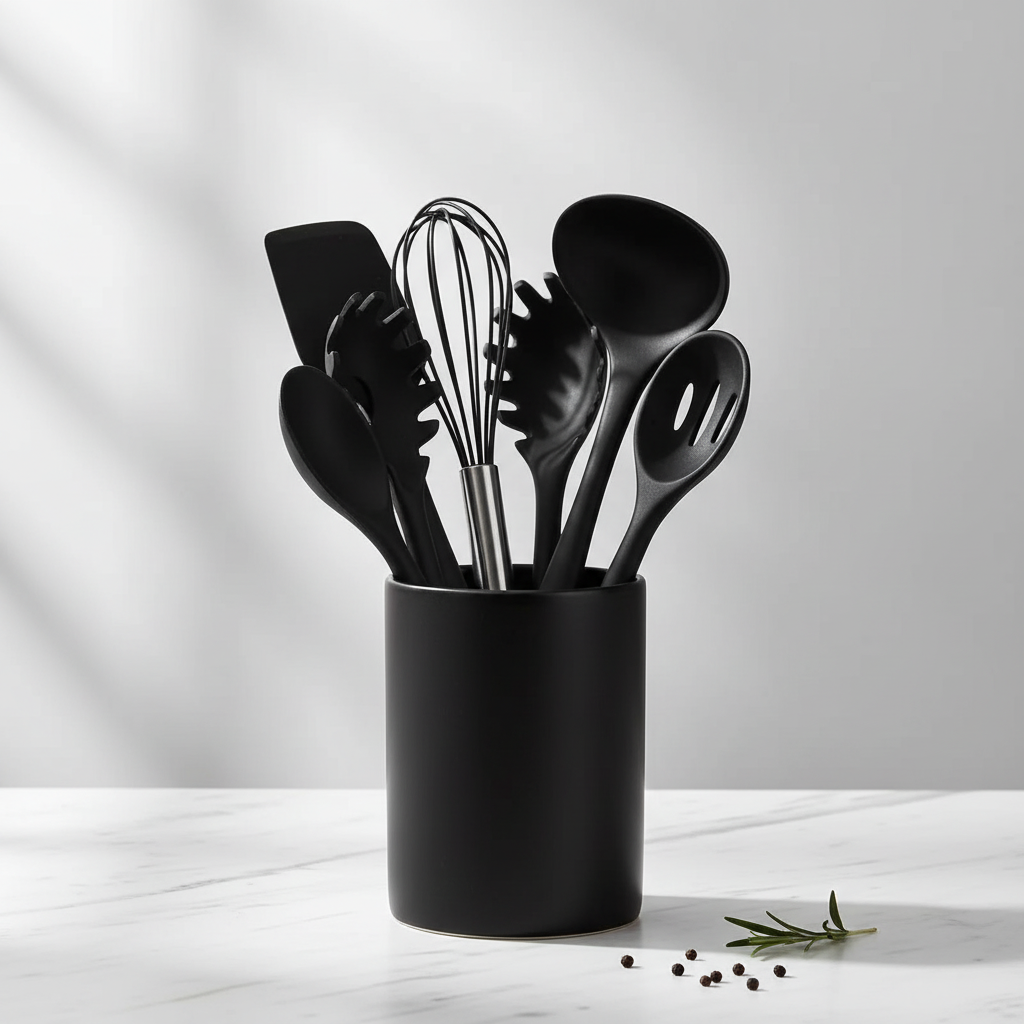 Silikon Küchenutensilien Set mit Halter