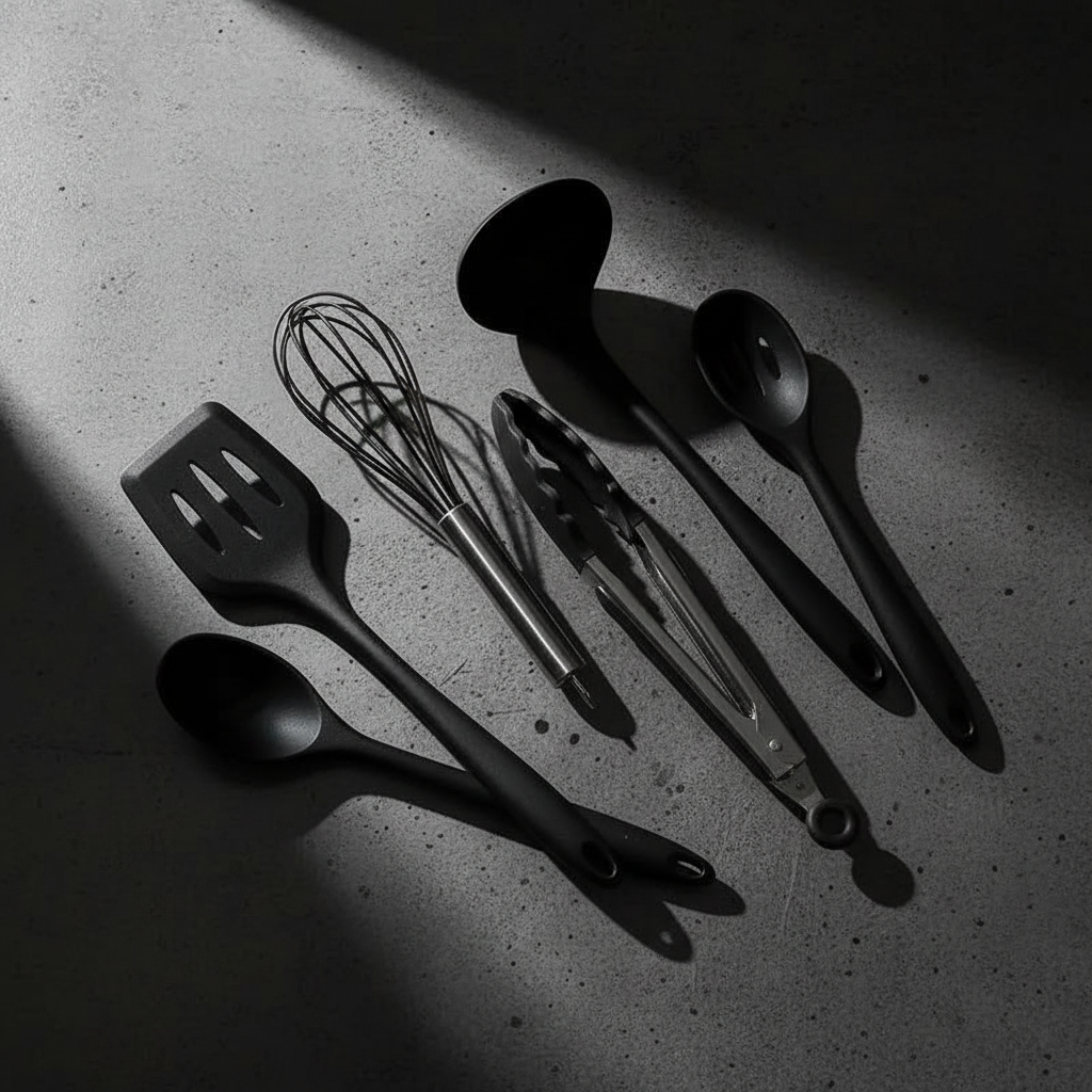 Silikon Küchenutensilien Set mit Halter