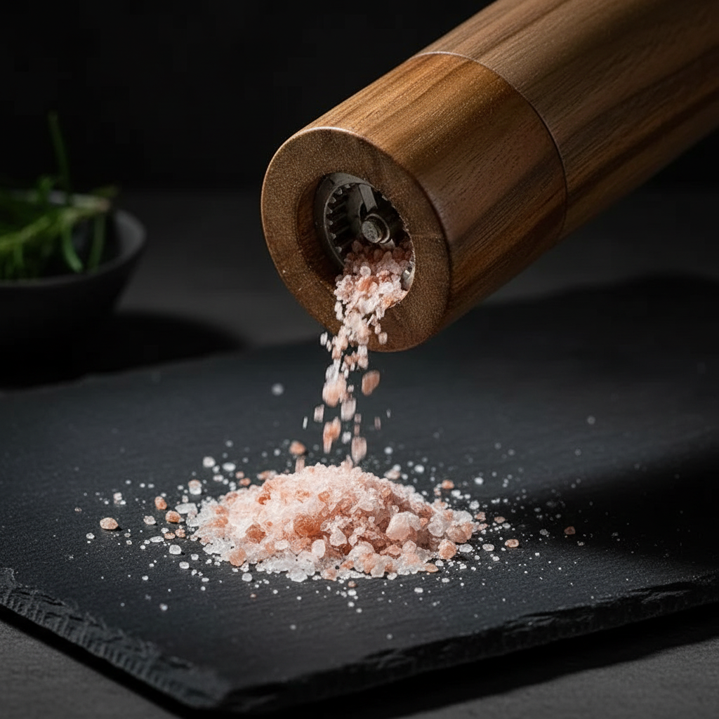 Akazienholz Salz‑ & Pfeffermühle mit verstellbarem Keramikmahlwerk