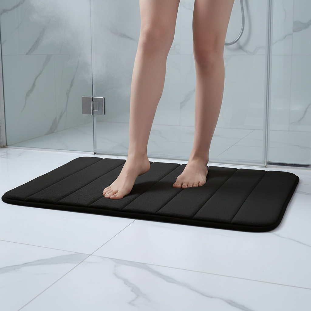 rutschfeste schnell trocknende Badematte Julia