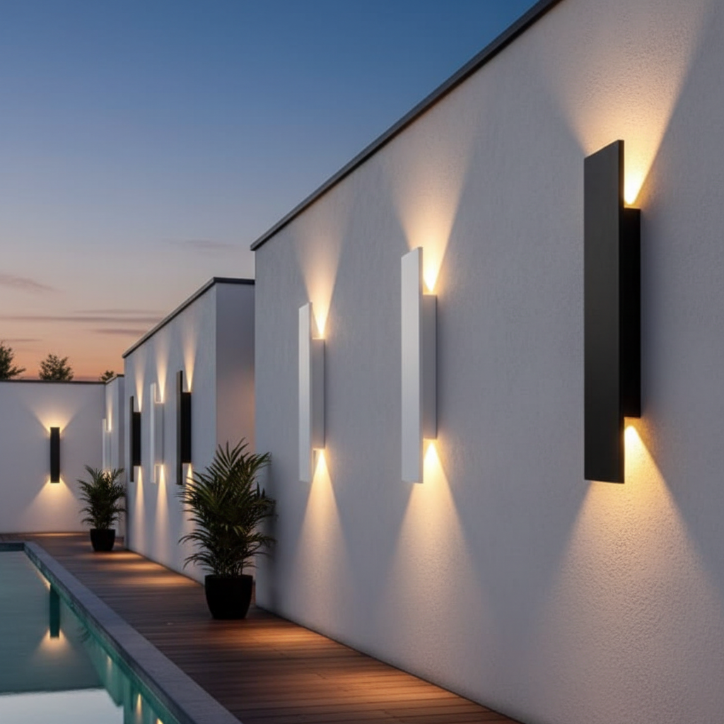 Wasserdichte IP65-LED-Wandleuchte aus Aluminium
