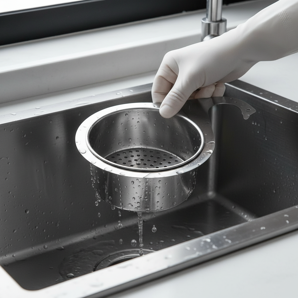 Ablauf-Schutzfilter Edelstahl Sieb für Waschbecken und Dusche